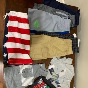 Boys size 8 shorts, shirt, swim bundle